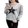 Women's Printed Loose Oversized Fleece Long Sleeved Sweatshirt