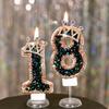 1Pc Princess Year Old Digital Birthday Candle Crown Cake Ornament Birthday Cakes Party Decoration Ornament Children's Gift