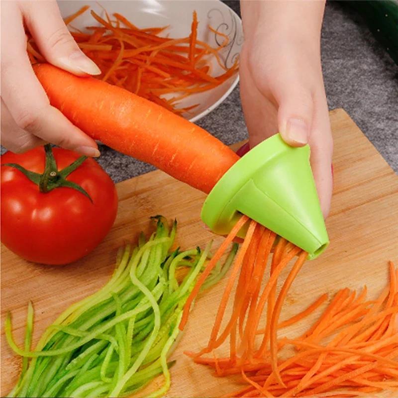 Multi - Function Vegetable Fruit Rotating Shredder Grater Manual Potato Carrot Radish Spiral Shredder Peeler Kitchen Tools
