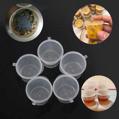 25Pcs 25ml/27ml/45ml Disposable Plastic Takeaway Sauce Cup Containers Food Box with Hinged Lids Small Pigment Paint Box Palette