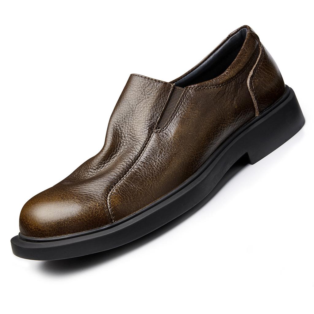 Leder Mode Lederschuhe Herrenfuß Retro Businessschuhe Vielseitige Freizeitschuhe Tide Pedal Atmungsaktive Schuhe