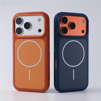 Double Color for Magsafe Case For 17Air 17Pro 17Pro Max Matte Magnetic Wireless Charge Hard Protective Cover