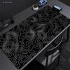 Covoraș XXL pentru Birou Alb-Negru Strata Mousepad Lichid Mare Abstract Mouse Pad Gaming Deskmat Cu Margine Blocată Covor Antiderapant pentru Birou