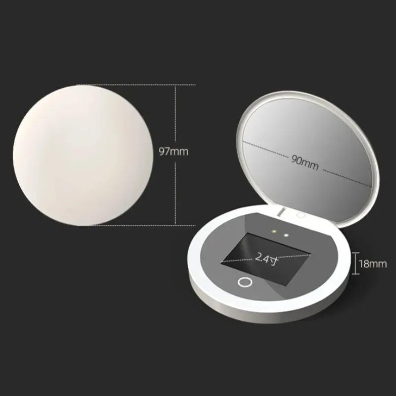 Smart UV Sunscreen Detection Beauty Mirror LED Cosmetic Mirror For Facial Skin Care Daily Makeup Grooming Use