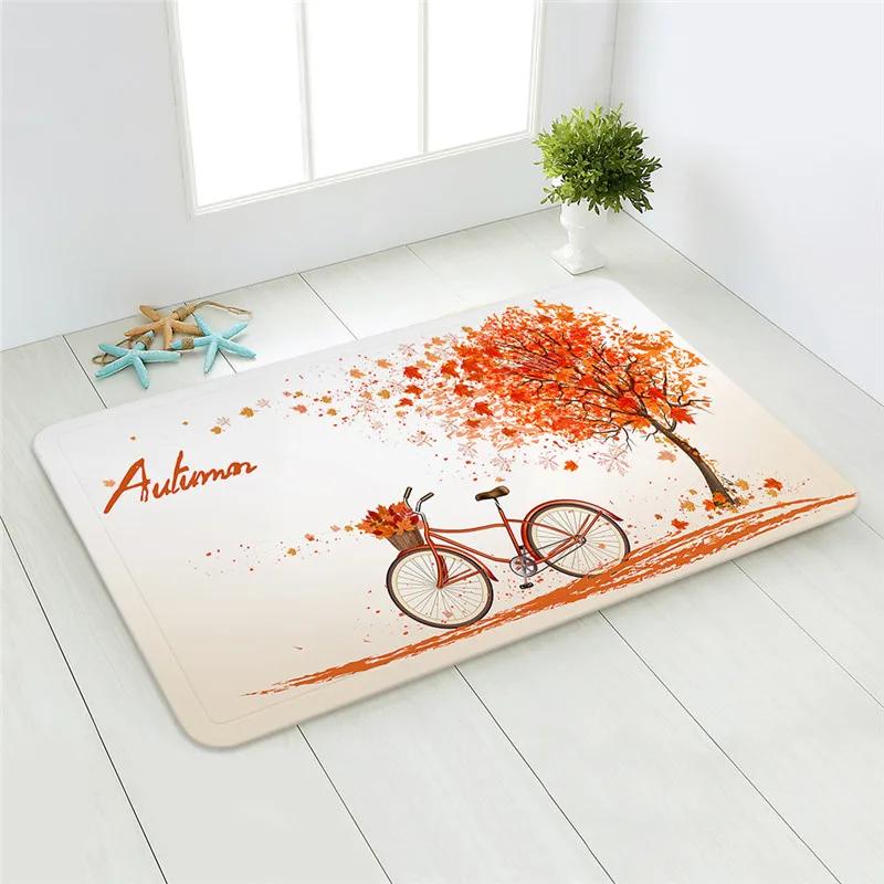 

Modern kitchen mat home porch door autumn maple leaf bedroom living room floor carpet balcony non-slip long 40x60cm