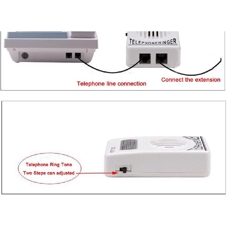1Pack New White Extra-Loud Ringer Sound Telephone Phone Amplifier Strobe Light Flasher Bell