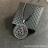 European & American Viking Runes Celtic Knot Odin Pendant Necklace