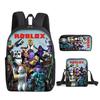 Student Schoolbag, Primary And Secondary School Student Backpack, Large Capacity, Cartoon Backpack, Satchel, Pencil Case, Three-Piece Set.