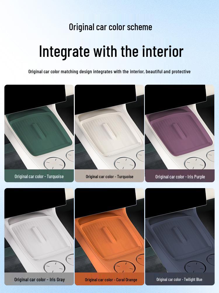 Xiaomi YU7 Anti-slip Wireless Charging Silicone Pad & Center Console Storage with Cup Holder