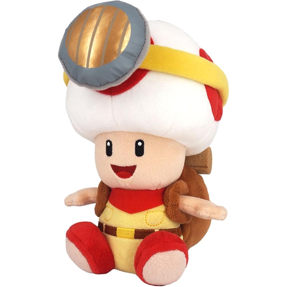 San-ei Trading Toad Captain Plush Toy 12x15x18cm Soft Stuffed Animal
