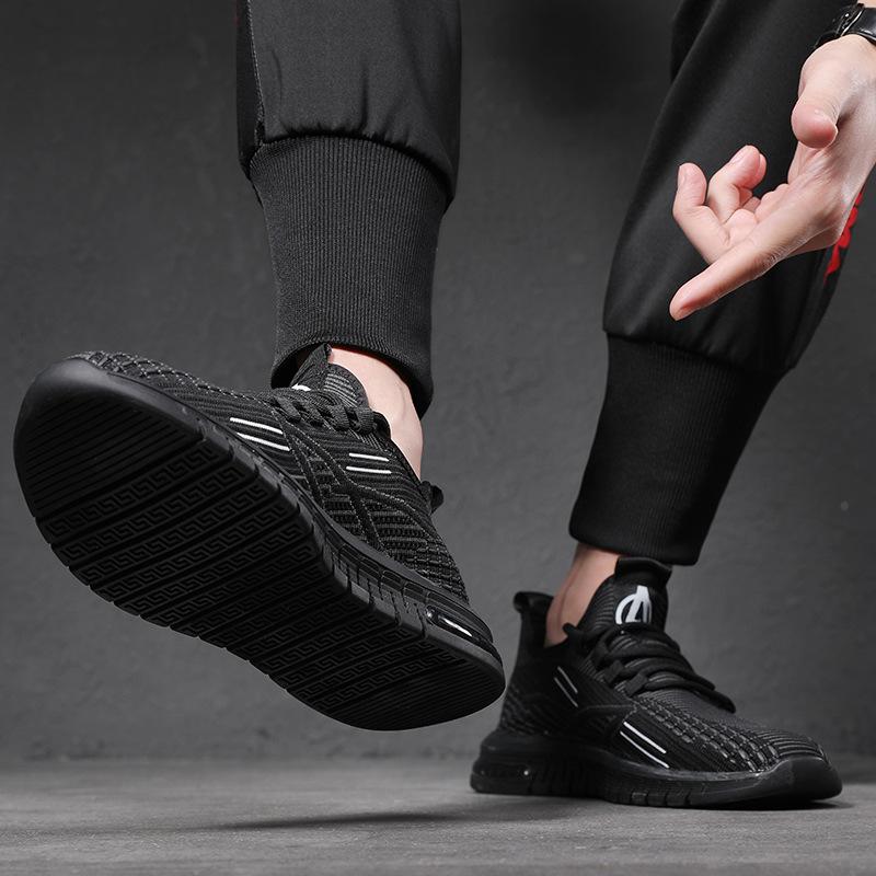Summer Men's Shoes Extra Large Size Breathable Men's Casual Fly-woven Shoes Running Shoes Korean Version Mesh Tide Sneakers 46 Comfortable