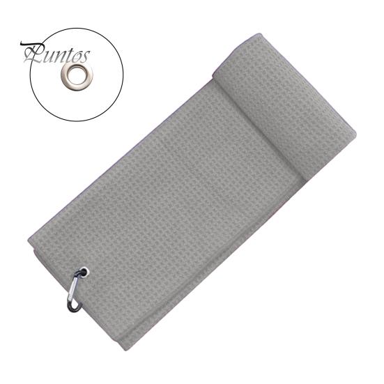 

Полотенце из микрофибры для гольфа с карабином с вафельным узором Супермягкая впитывающая ткань для чистки мячей для клюшки для гольфа Аксессуары для гольфа A серый