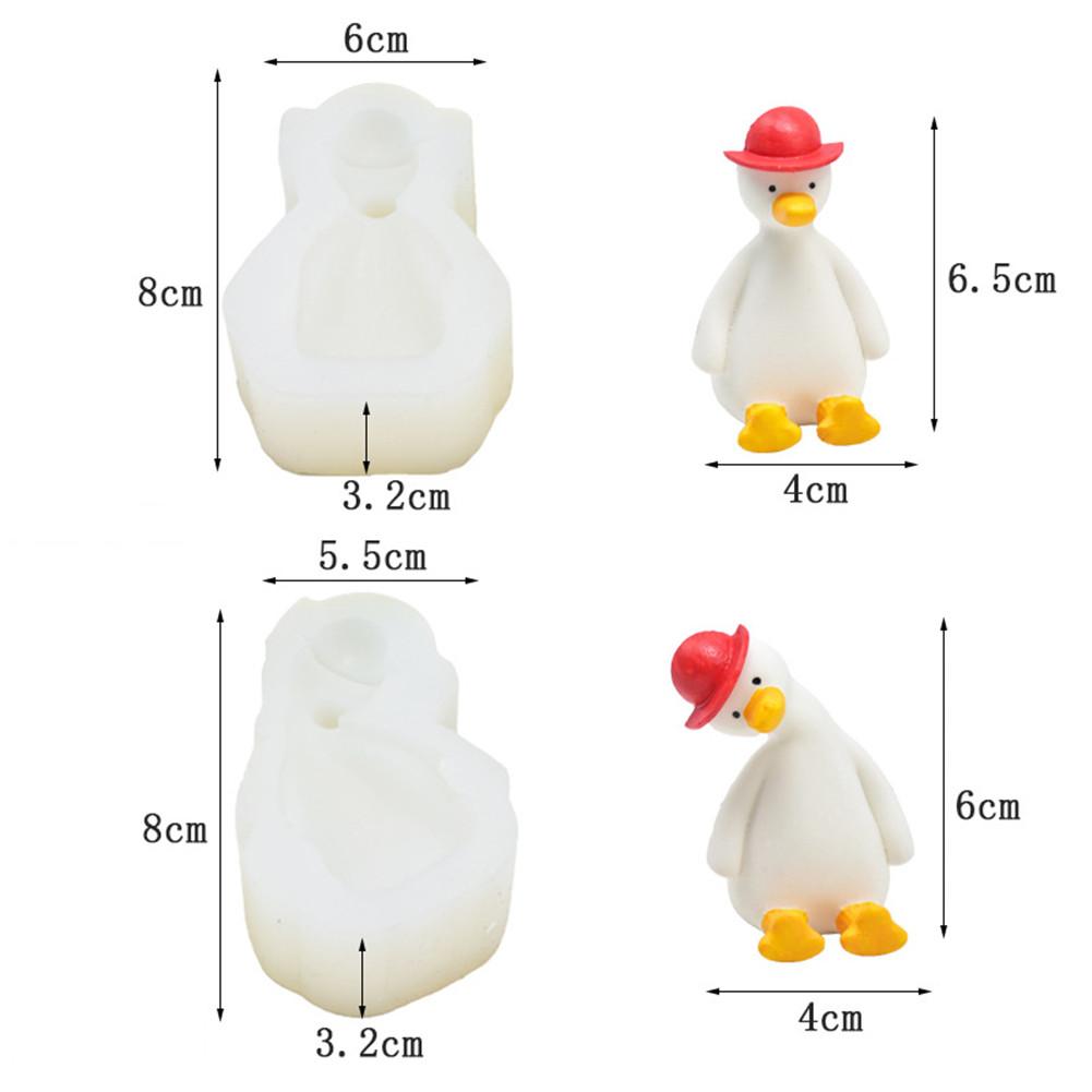 Silicone Mold Diy Cheering Duck Shape Chocolate Mold Car Decoration