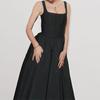 Spring New Arrivals Women's Wear Elegant Figure-Hugging Square Neck Patchwork A-Line Dress