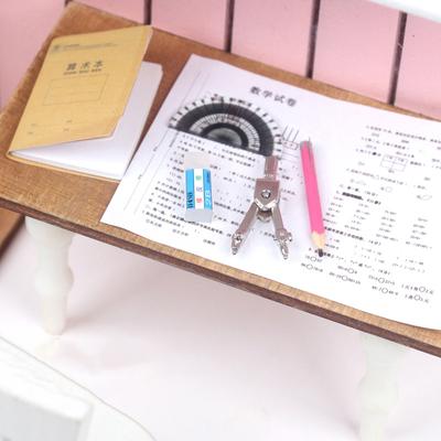 1:12 skala Miniatur Puppenhaus Schreibwaren Mini Simulierte Metall Kompass Modell Diy Schreibwaren Ornamente Für Puppe Zubehör Spielzeug