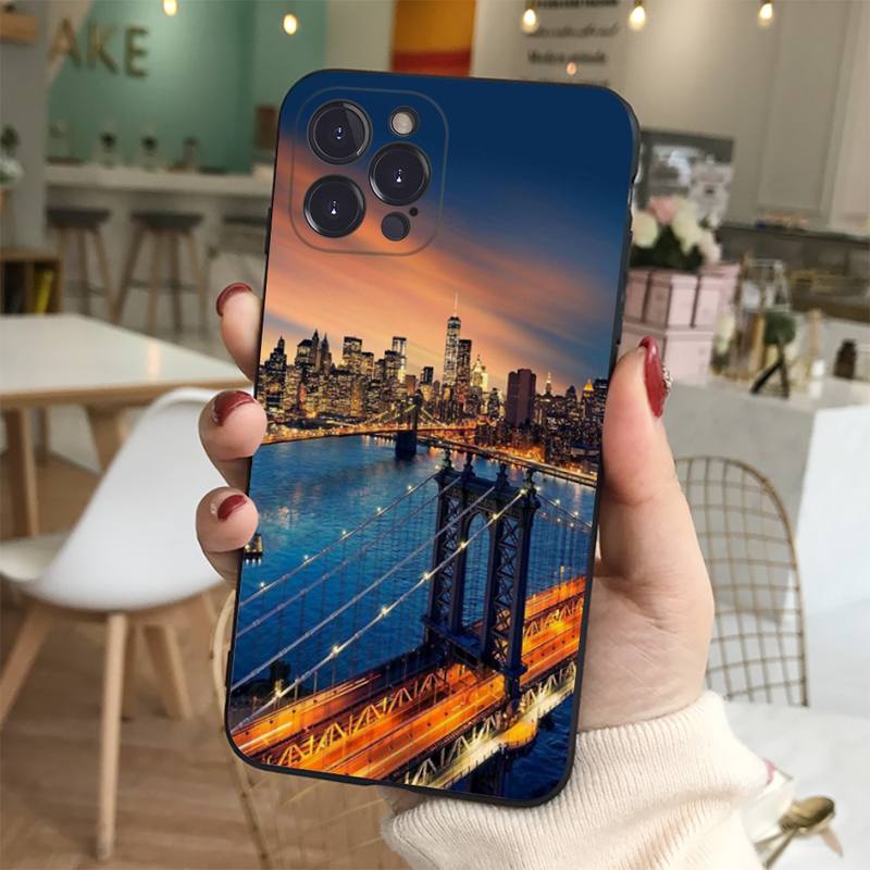 New York City Times Square Phone Case For iPhone 14 11 12 13 Mini Pro Max 8 7 6 6S Plus X SE 2020 XR XS Funda Case