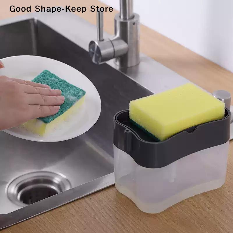 Kitchen Dishwashing Liquid Dispenser With Automatic Dispensing Box And Press-Type Dispensing White press soap dispenser box