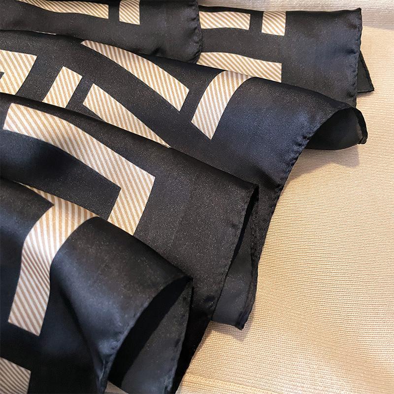Korean Version of Summer New Fashionable Silk Multi-function Shawl with Sun Protection Air Conditioning Blanket High-quality Long Silk Scarf
