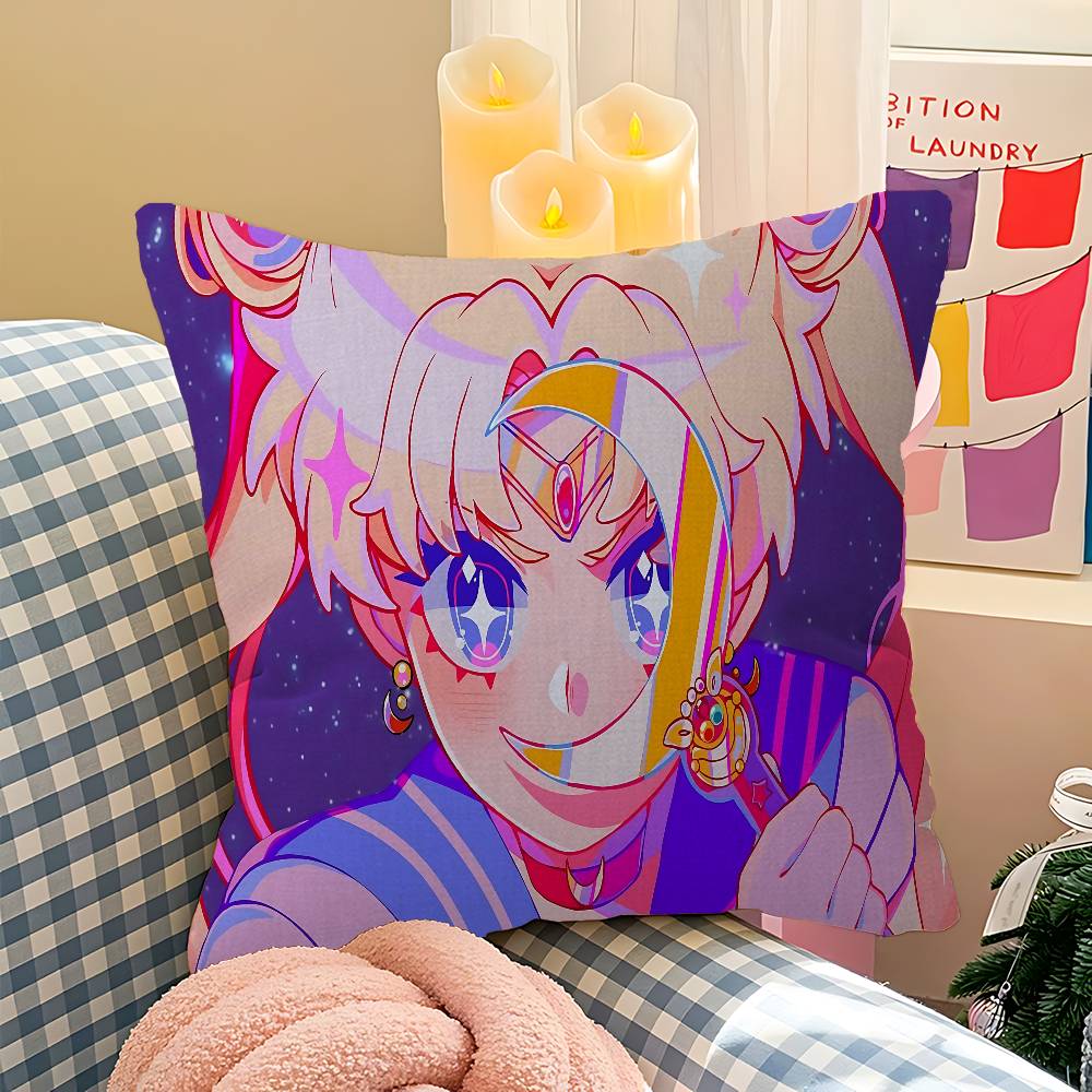 Anime R-Role S-Sailor M-Moon Pillowcase Toon Gift Cushion Cover Bedroom Home Sofa Chair Seat Decor Pillow Case