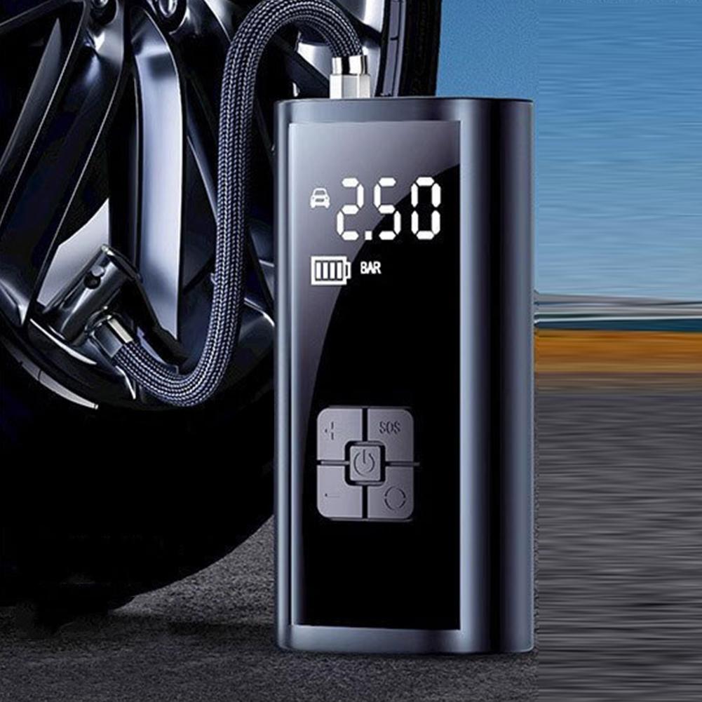 150PSI Car Wireless Air Pump Power Display Portable Car Inflator Pump 6000mAh Car Tire Inflator for Automobile Bicycle Ball