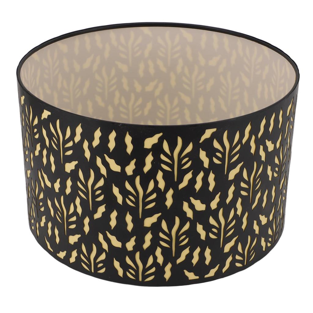 E27 E14 Metal Lamp Shade Metal   Lampshade Art Carved Hollow Lampshade with Shading Lining 25cm Water Grass Leaves