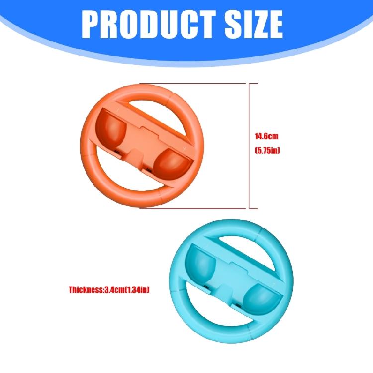 2Pcs Steering Wheel for NS2 Handle Controller Racing Game Wheel Ergonomic Handle Design Comfortable Long Play