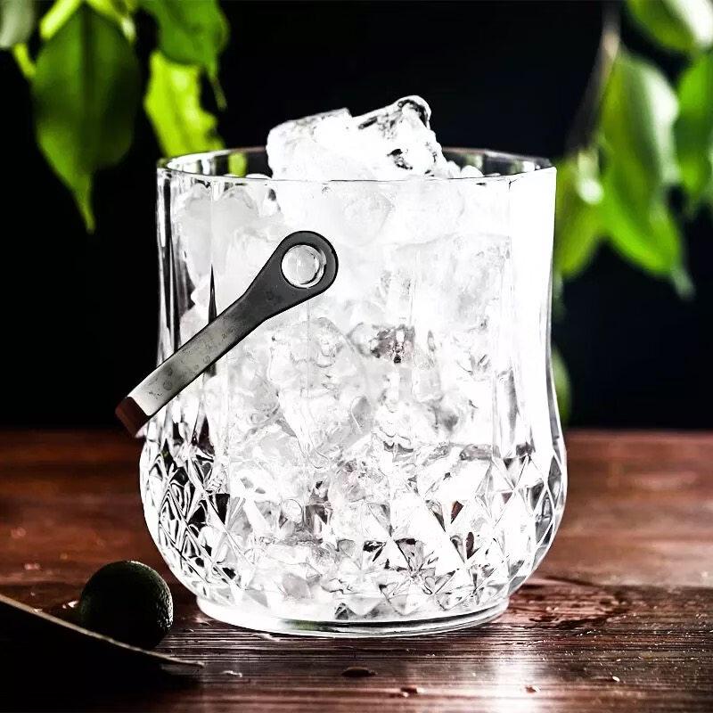 ZISIZ Portable Glass Ice Bucket