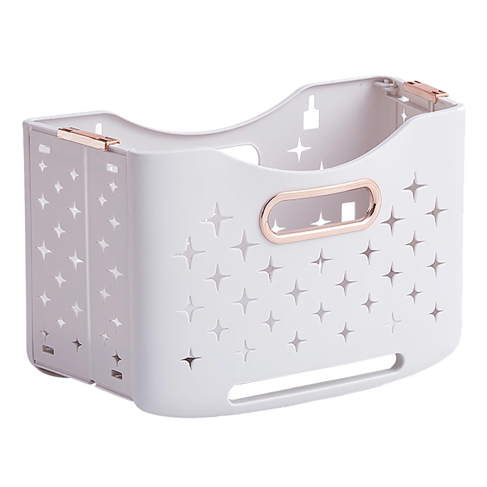 

Collapsible Laundry Basket Portable Foldable Laundry Hamper Clothes Storage Organizer Basket for Home Hotel Rose Gold