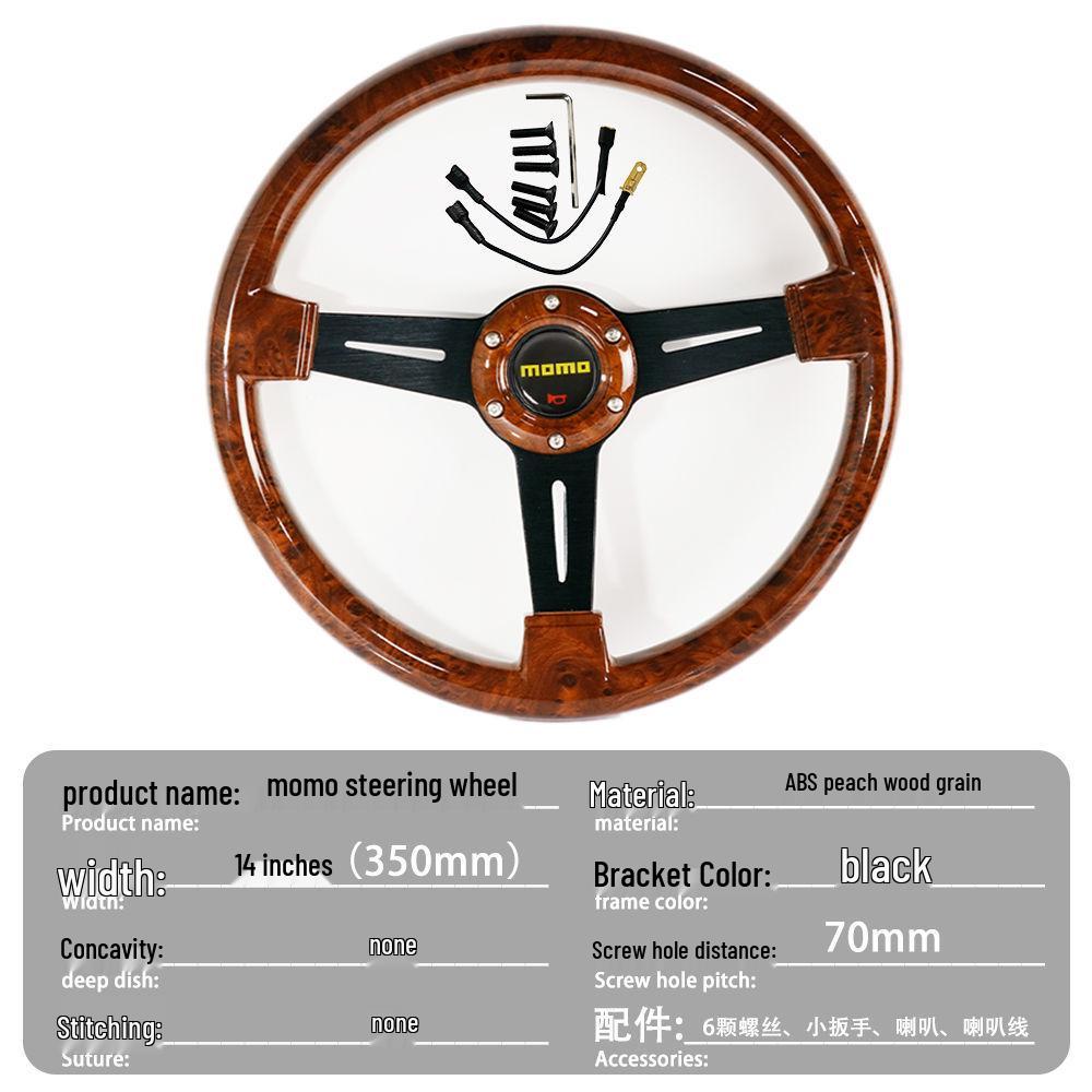 14" Retro Ferskentrefinish Ratt, Universell Passform for Beidouxing, Jetta & Yishen, Racing Titandesign