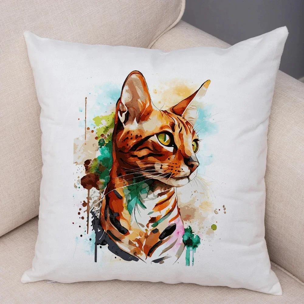 Cartoon Cat Dog Lion Panda Bird Cushion Cover Decor Cute Animal Pillow Case Peach Skin Soft Pillowcase For Children Room Home