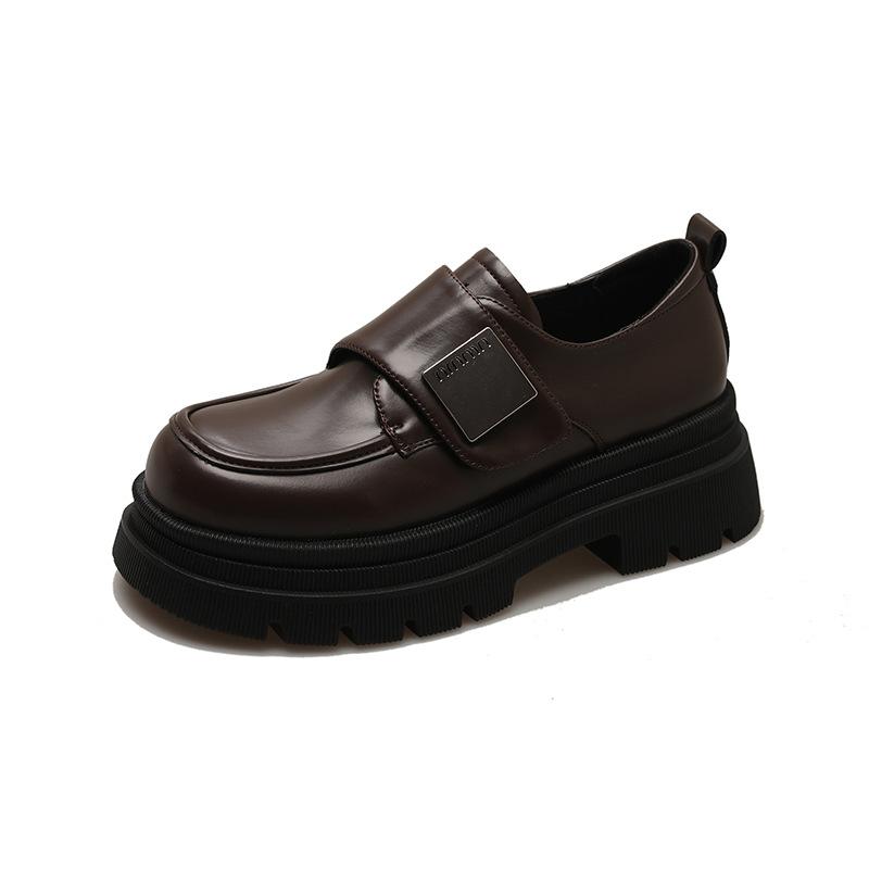 Plateau-Loafer Damen Frühling und Herbst 2025 neu kleine einzelne Schuhe britisches Temperament kleine Lederschuhe