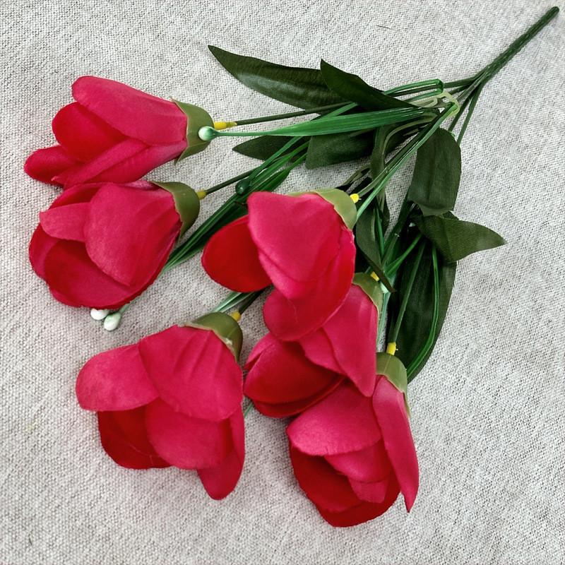 

Realistic Yulania Denudata Artificial Bouquet For Wedding Centerpieces And Photography Props Rose Pink