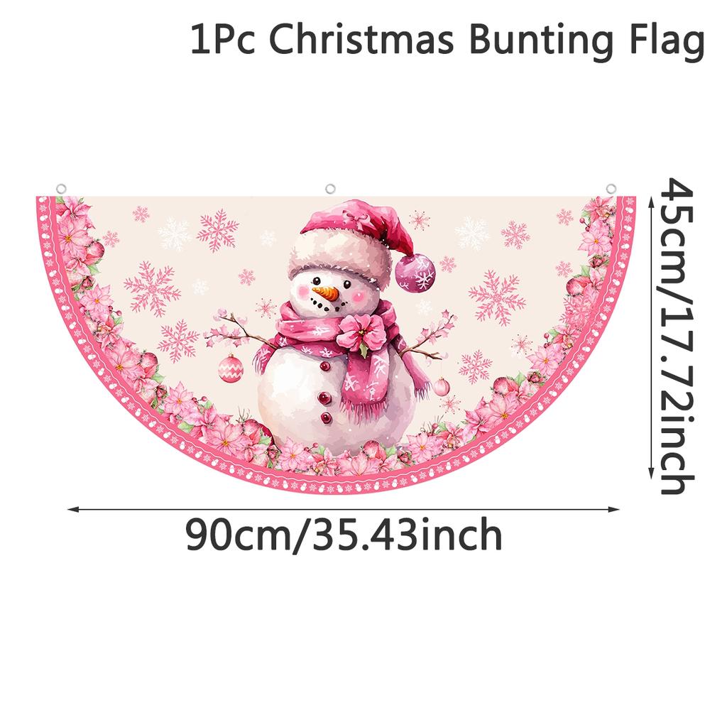 Christmas Outdoor Fan-shaped Flag Banner Christmas Decor for Home 2026 Cristmas Drop Ornament Xmas Navidad Gifts New Year 2026