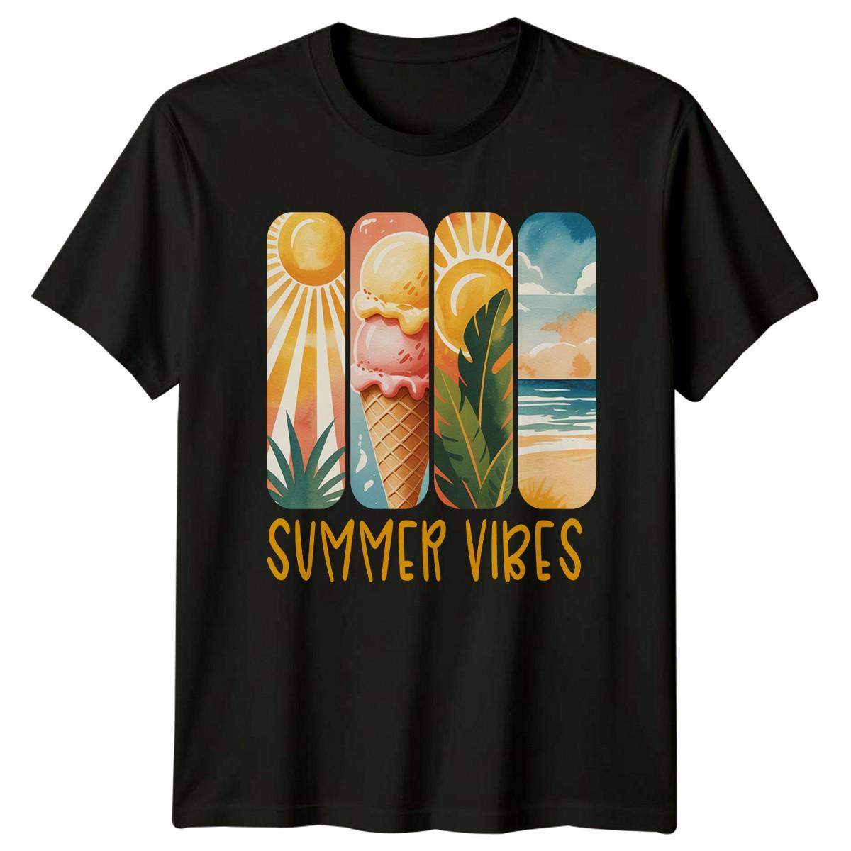 Summer Vibes T-Shirt Beach Tropical Summer Gift For Him And Her M