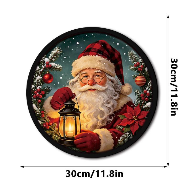 Wooden Christmas LED Hanging Ornament Decor Window Door Tree Festival Display