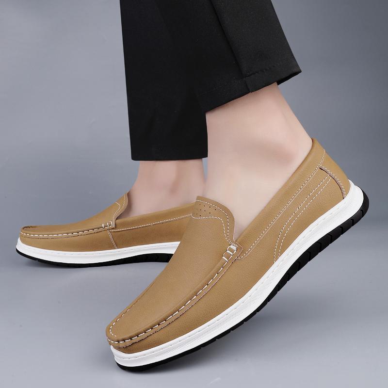 Brand Men Split Leather Loafers High-quality Handmade Urban Business Leather Shoes Fashionable and Comfortable Man Driving Shoes