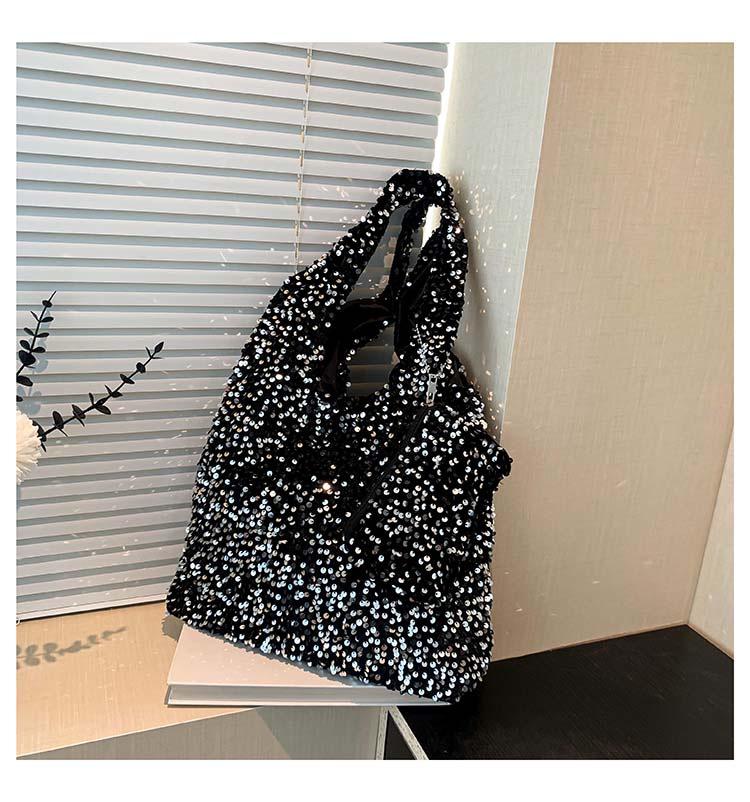

Сумка-тоут в корейском стиле с пайетками для ношения под мышкой - Женская осенняя сумка большой вместимости для поездок