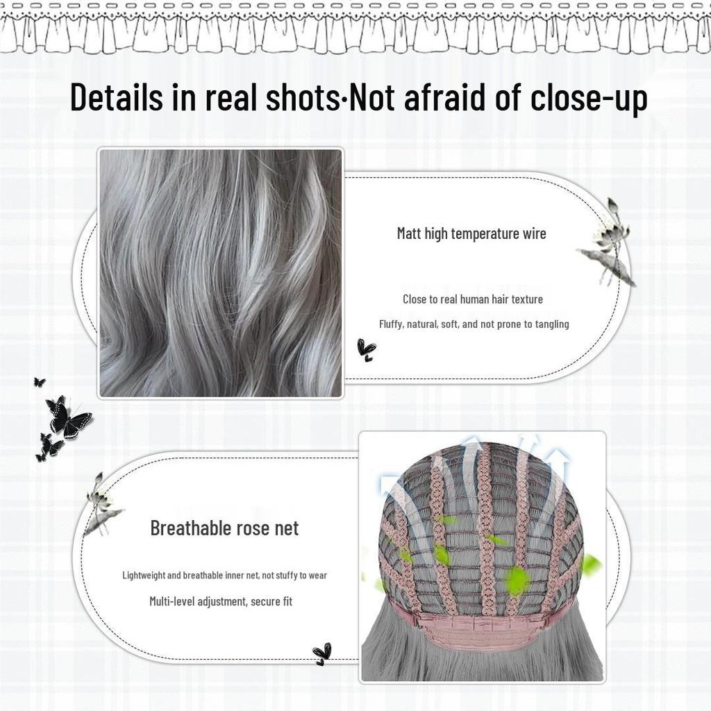 Women's Long Curly Wig with Natural Middle Part and Big Waves