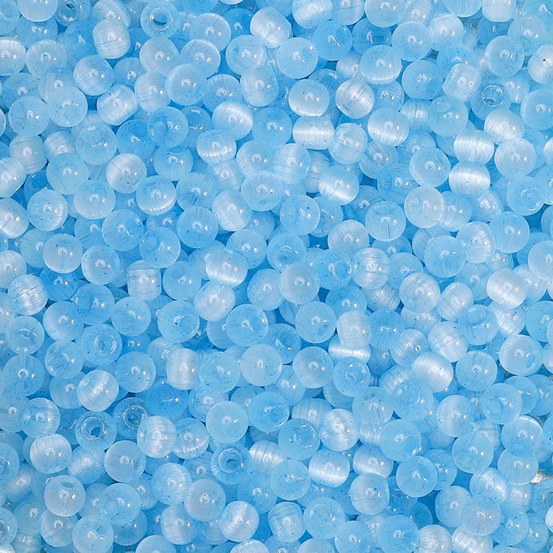 Mărgele de sticlă ochi de pisică jeleu 4mm, mărgele mici, mărgele libere, accesorii DIY lucrate manual, mărgele pentru înșirat manual, mărgele rotunde, lanț pentru telefonul mobil, mărgele rotunde, culoare încântătoare