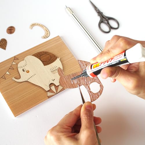 KINOWA "Miracle Circus" Wood Collage Original Handmade Kit Elephant Made in Japan
