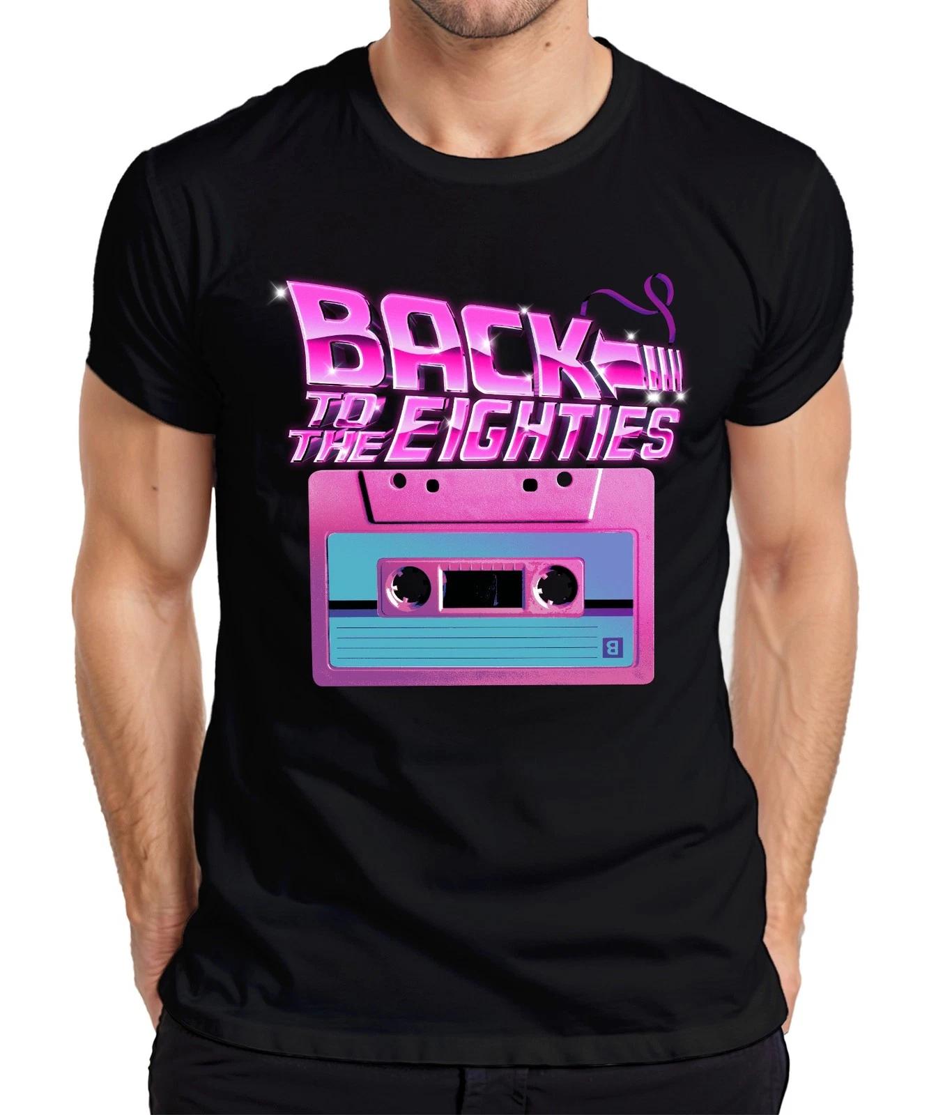Back to the Eighties 80er Retro Kassette Neon Vintage Synthwave Herren T-Shirt XXXXL