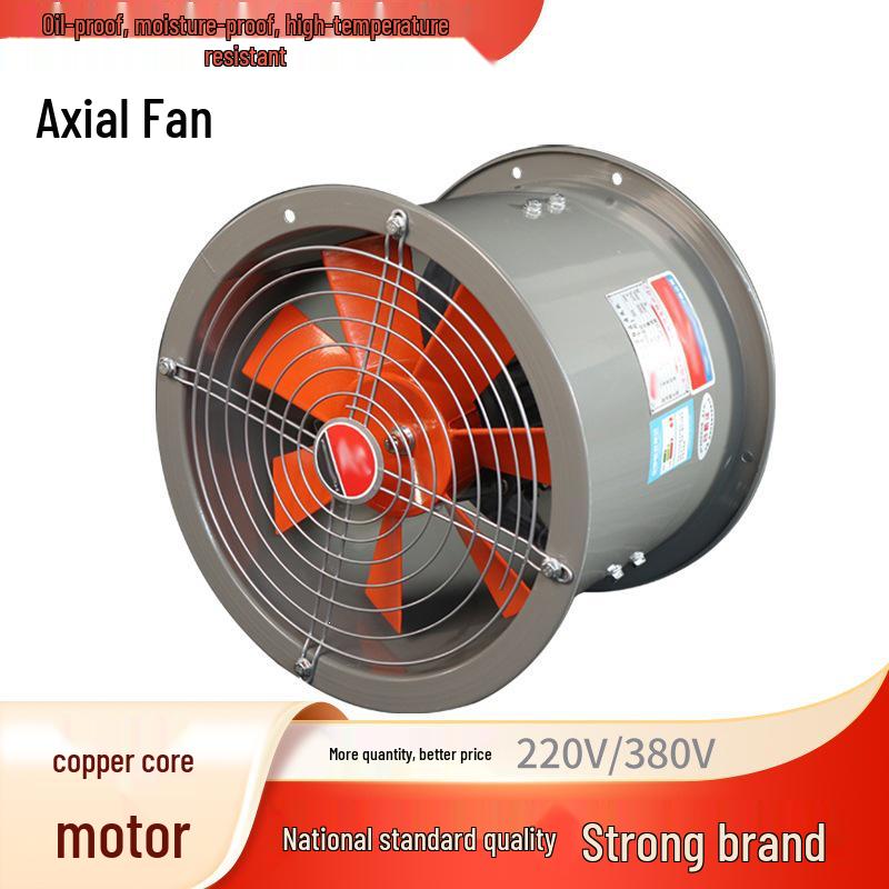 Industriële Hogesnelheidsventilator: Hoge temperatuur, oliebestendige, axiale afzuigventilator (220V/380V)