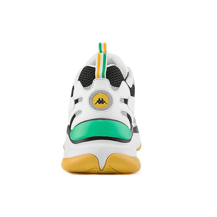 Kappa Synthetic Leather Comfortable Versatile Shock Absorbing Non-Slip Wear-Resistant Low-Top Dad Shoes Unisex sneakers White Yellow K0BW5MM70D-030