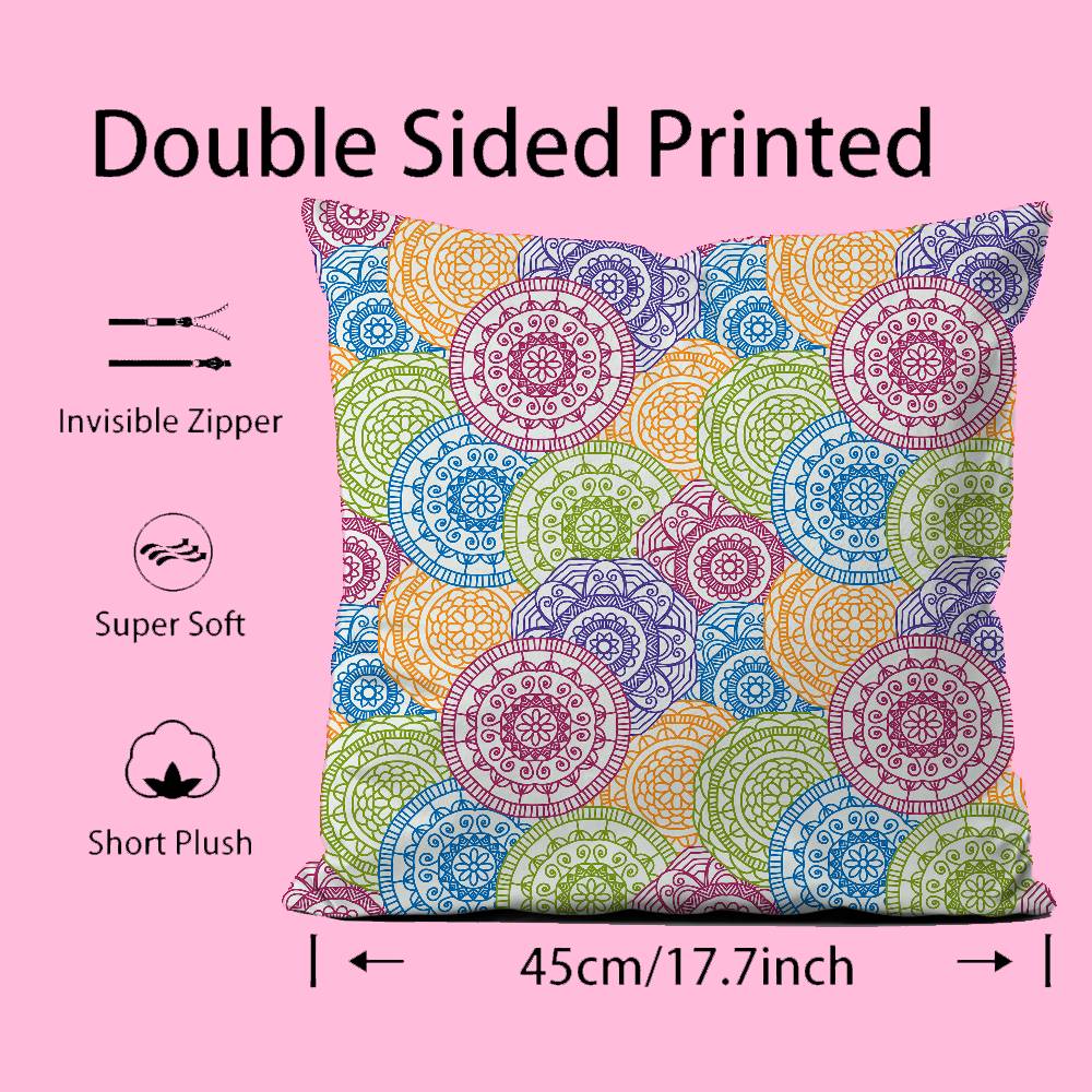 ART Indian Ethnic Pattern Pillow Case Pattern Printing Pillowcase Living Room Sofa Cushion Cover Bedroom Room Decor