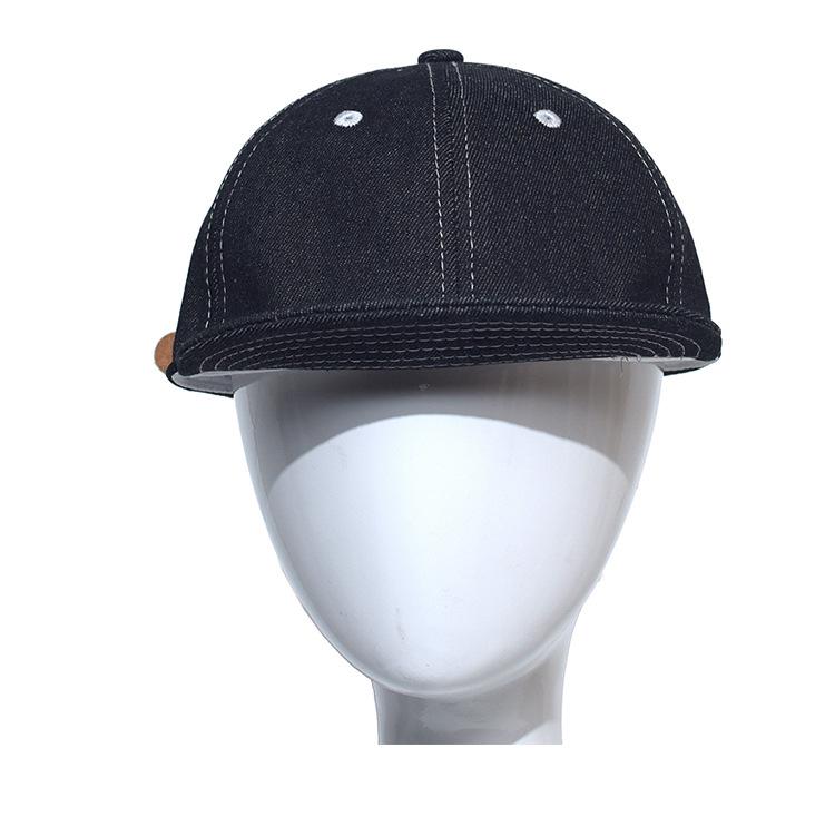 Unisex Denim Applique Baseball Cap - Korean & Japanese Style Soft Top Duckbill Hat Trend