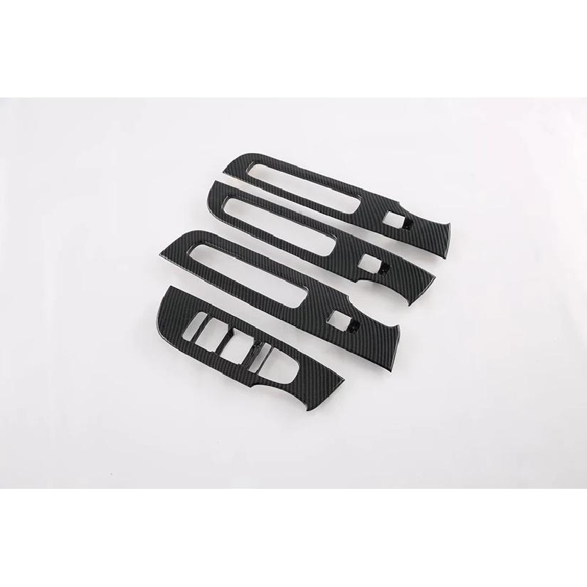 For BYD Tang II EV Tan EV   Carbon Fiber Style Door Window Armrest Cover Switch Panel Trim Molding Garnish