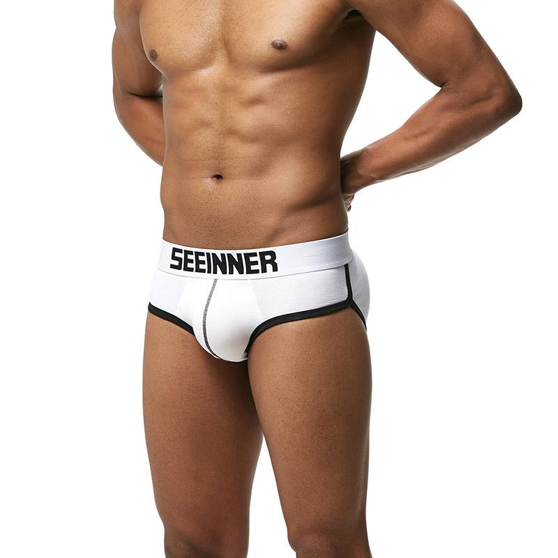 

New men s 3D three-dimensional U convex cup hip pad briefs, hip fashion briefs S белый