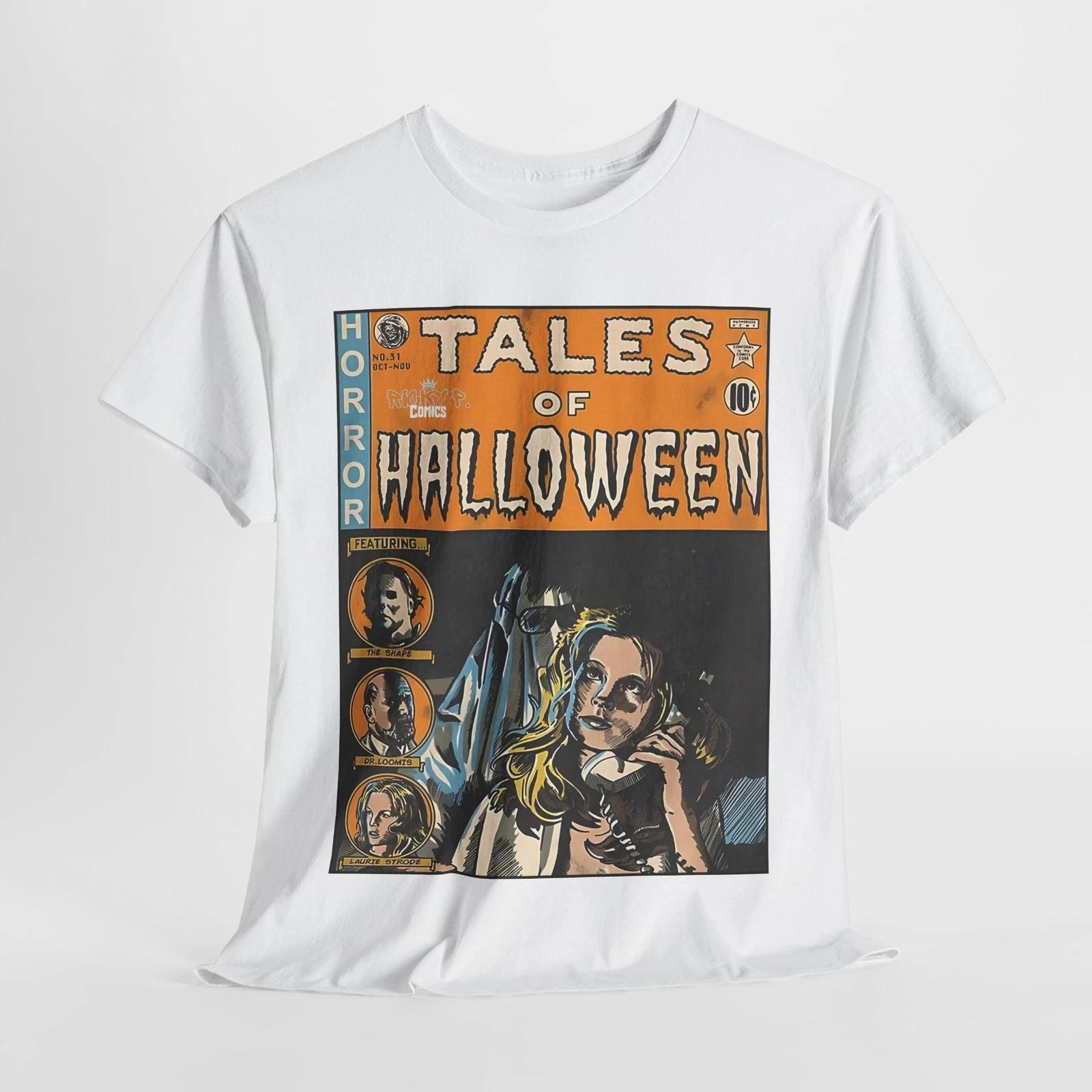 Halloween Movie Michael Myers Ricky P Comic 100% Cotton T-shirt Mens Tees Top Unisex Heavy Cotton Tee XL