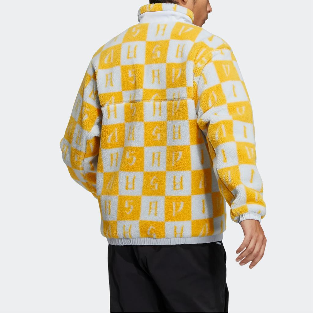 Adidas Sport Lifestyle Serie Retro Stehkragen Reißverschluss Wendbar Colorblock Fleecejacke Herren Jacke Hellblau Weiß H39242