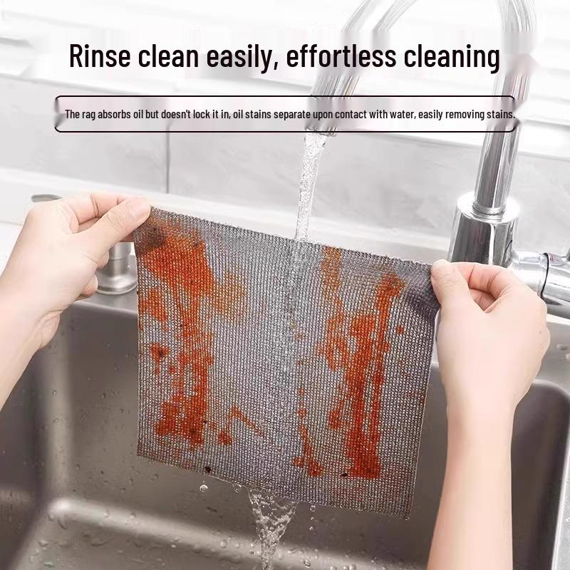 Drawstring Disposable Thickened Dishcloth – Washable & Reusable